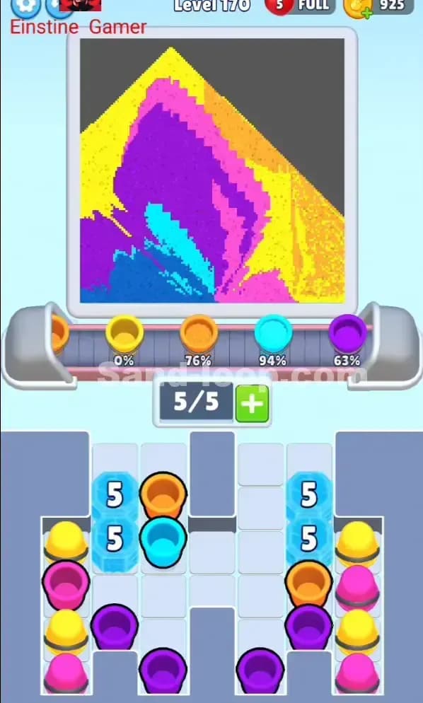 Sand Loop Level 170 Solution 1